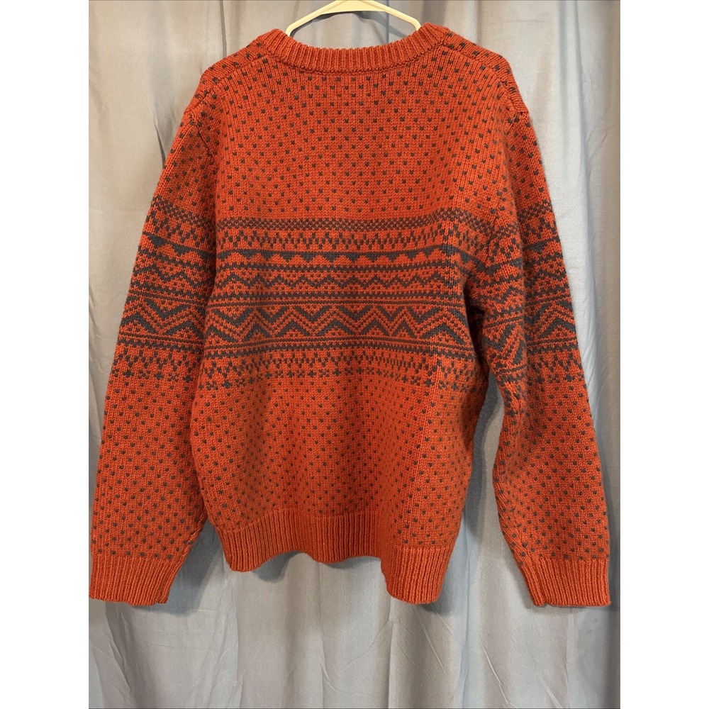 Vintage LL Bean Pullover Sweater 100% Lamb Wool Size L